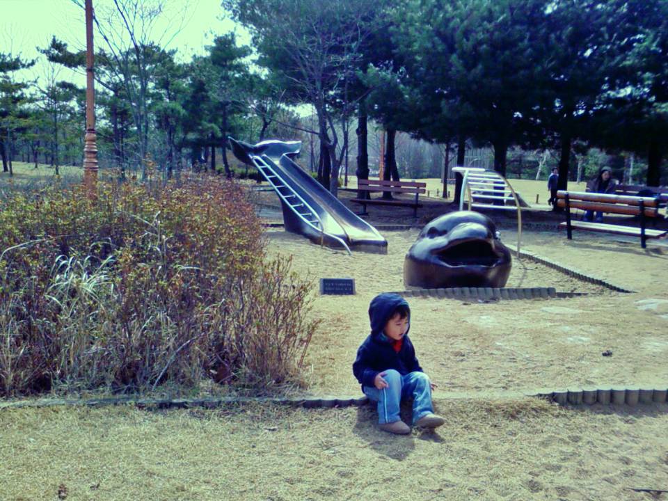 단원 조각공원 돌고래 미끄럼틀