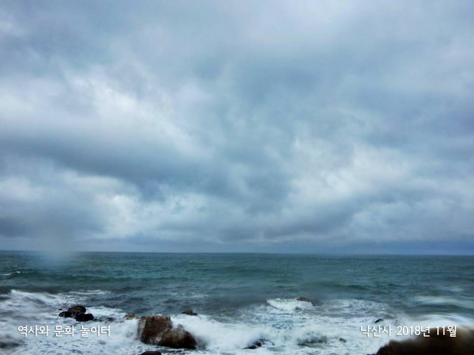 비오는 동해바다